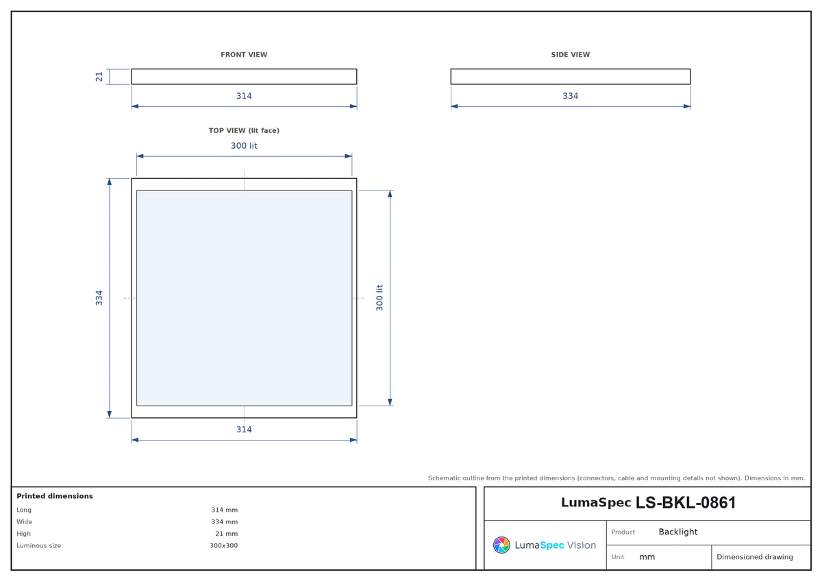 LS-BKL-0861 dimensions (mm)
