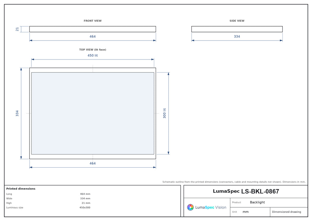LS-BKL-0867 dimensions (mm)