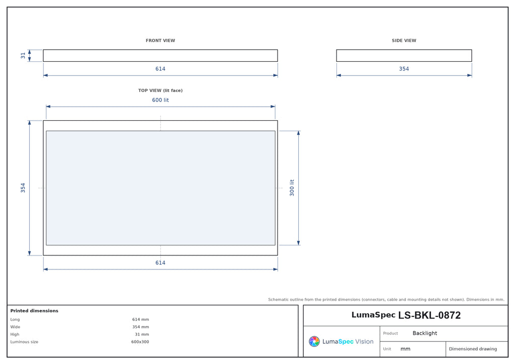 LS-BKL-0872 dimensions (mm)