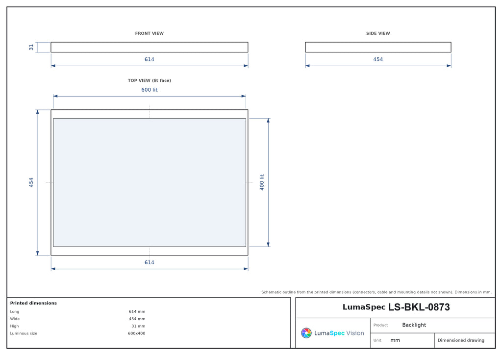 LS-BKL-0873 dimensions (mm)