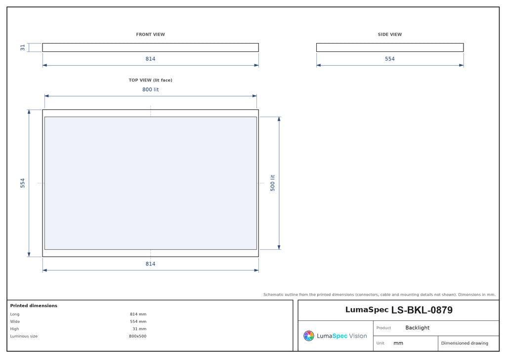 LS-BKL-0879 dimensions (mm)