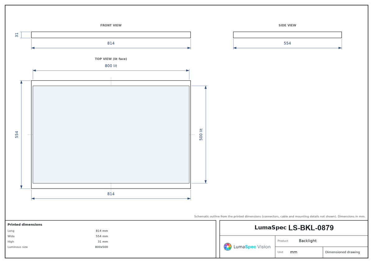 LS-BKL-0879 dimensions (mm)
