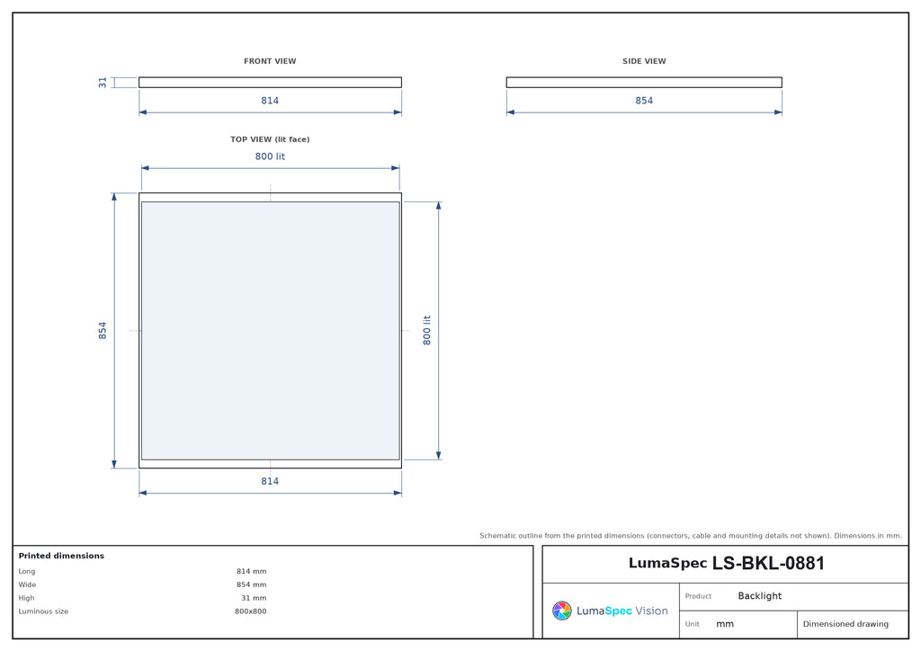 LS-BKL-0881 dimensions (mm)