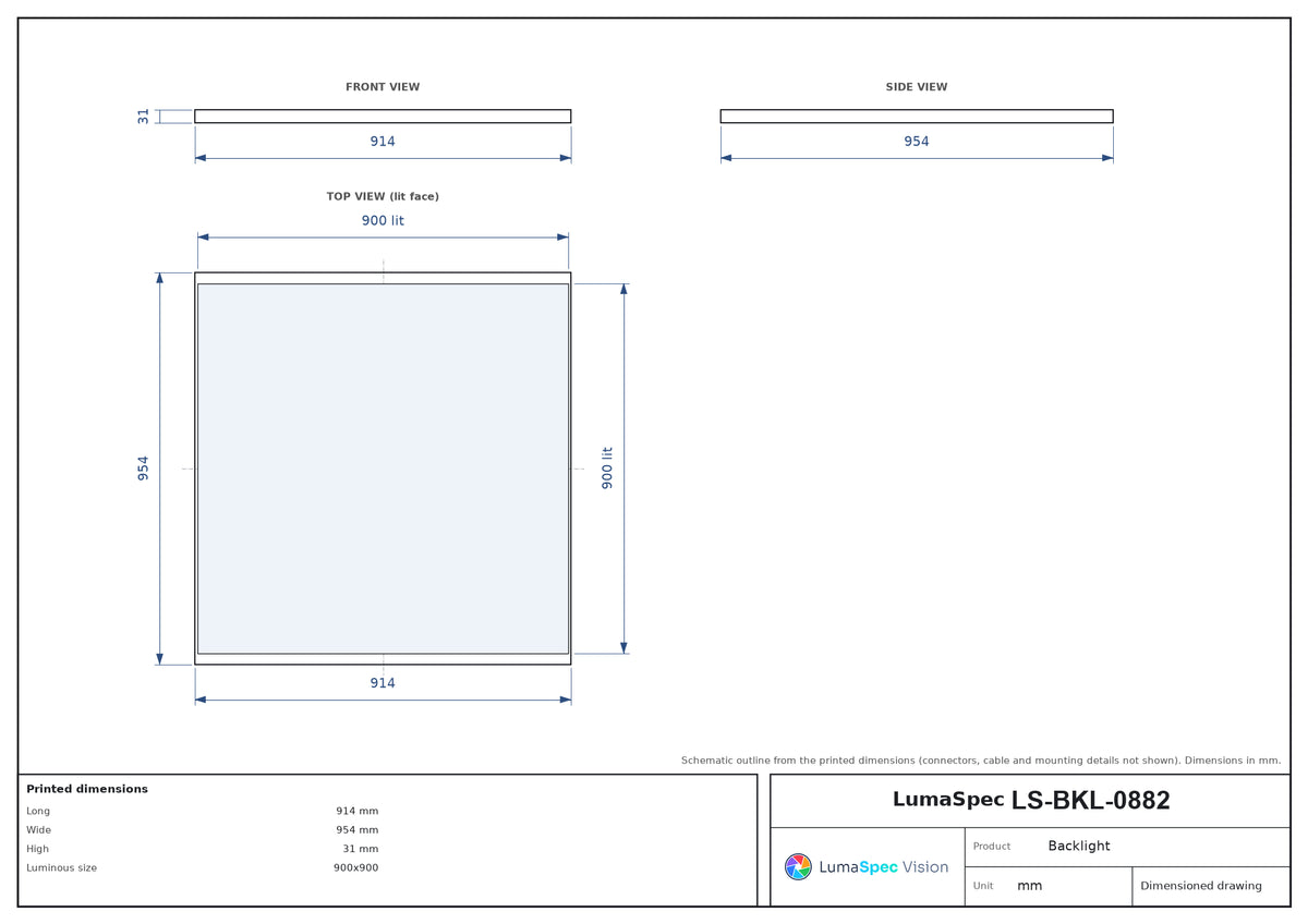 LS-BKL-0882 dimensions (mm)
