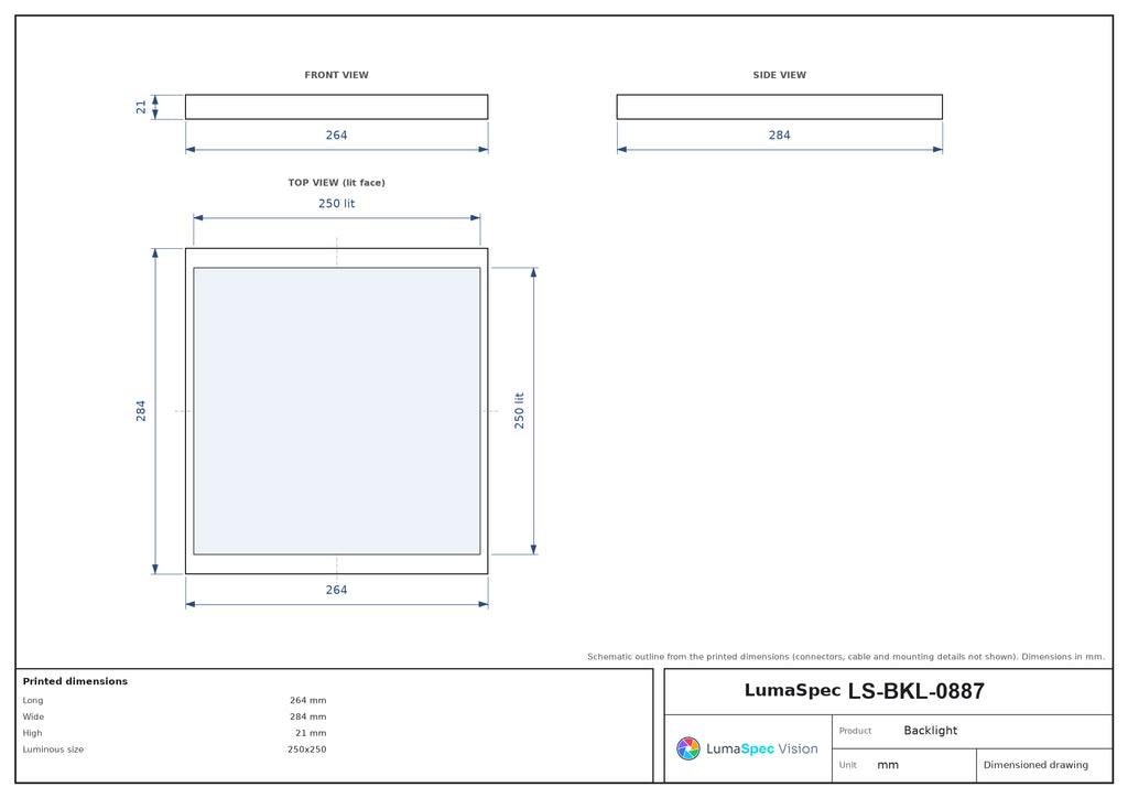 LS-BKL-0887 dimensions (mm)