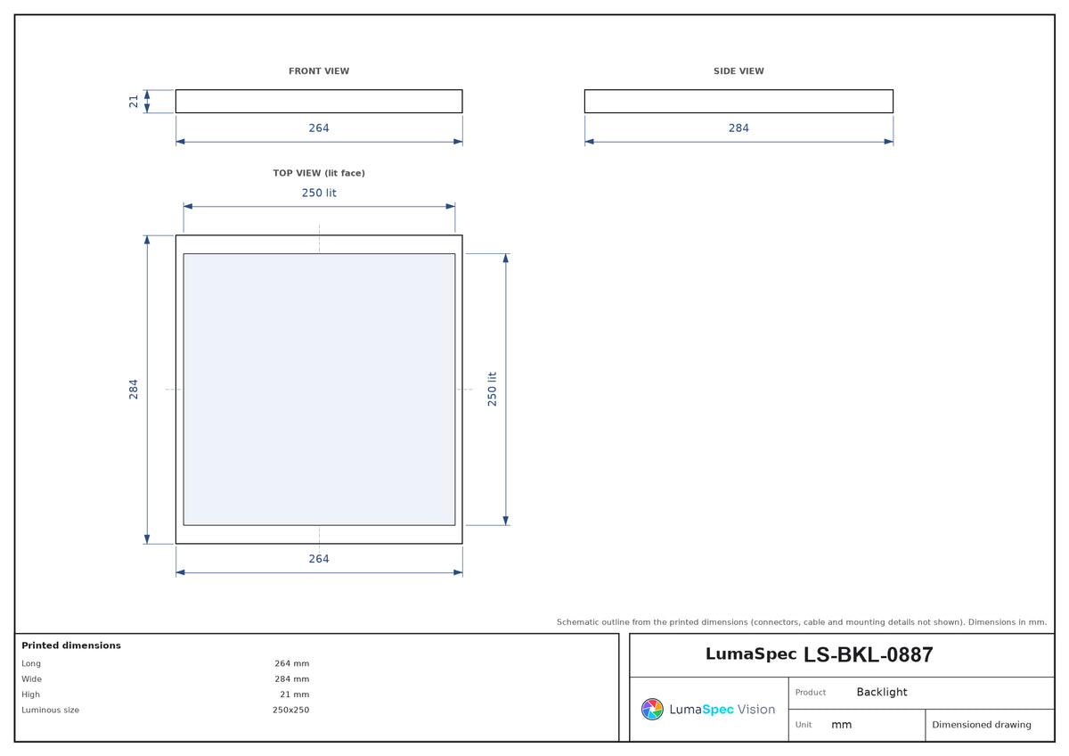 LS-BKL-0887 dimensions (mm)