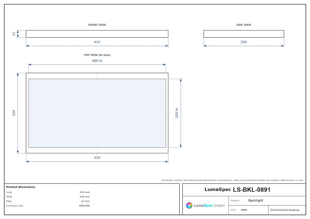 LS-BKL-0891 dimensions (mm)