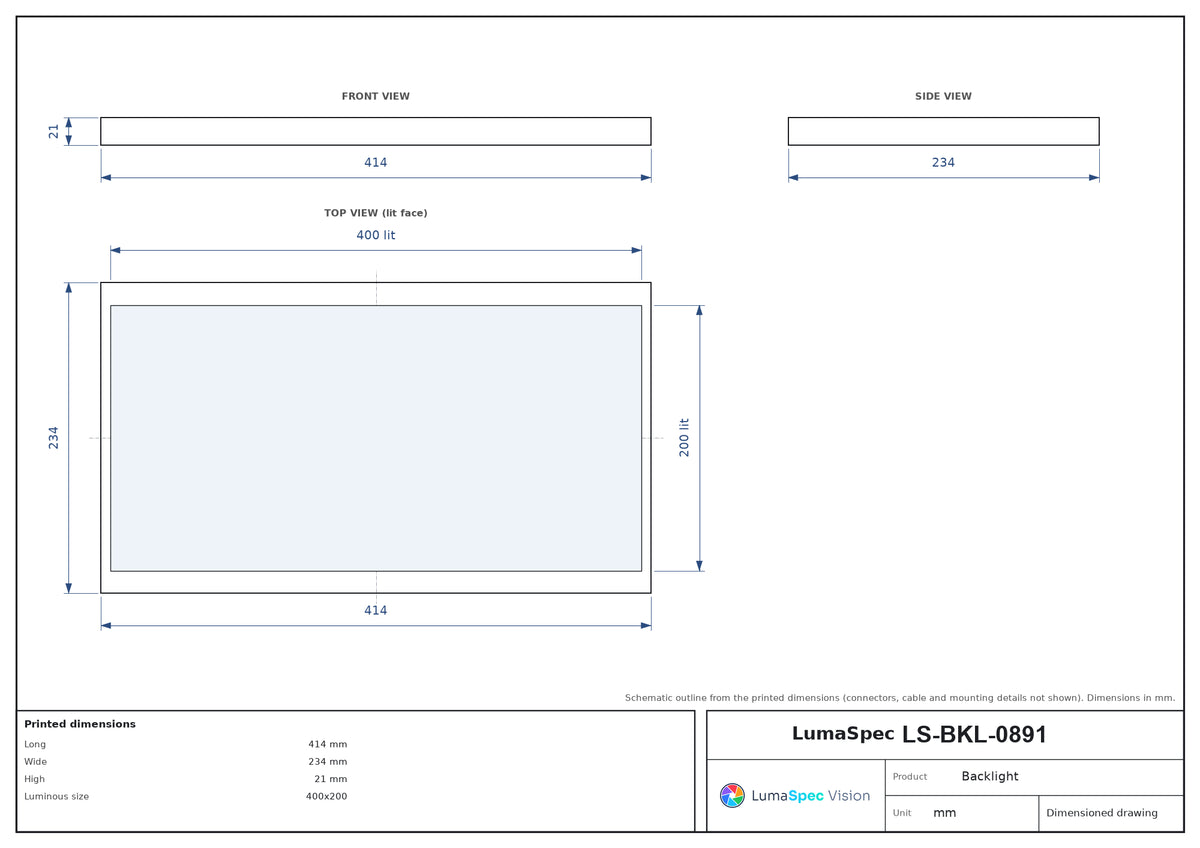 LS-BKL-0891 dimensions (mm)