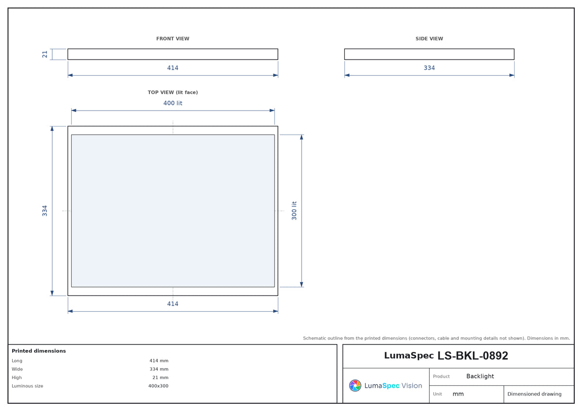 LS-BKL-0892 dimensions (mm)