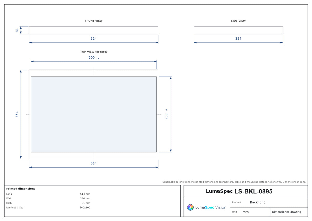 LS-BKL-0895 dimensions (mm)