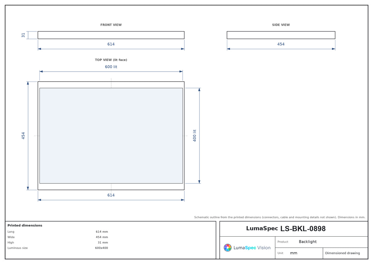 LS-BKL-0898 dimensions (mm)