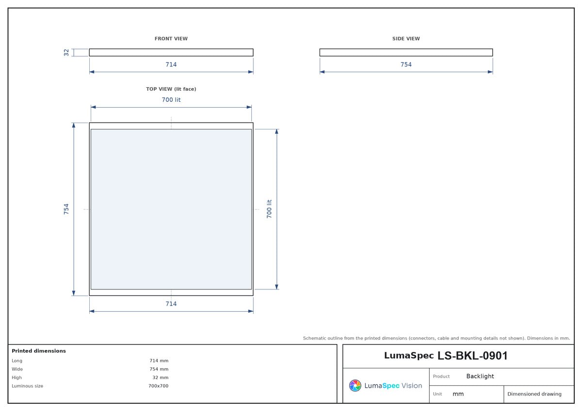 LS-BKL-0901 dimensions (mm)