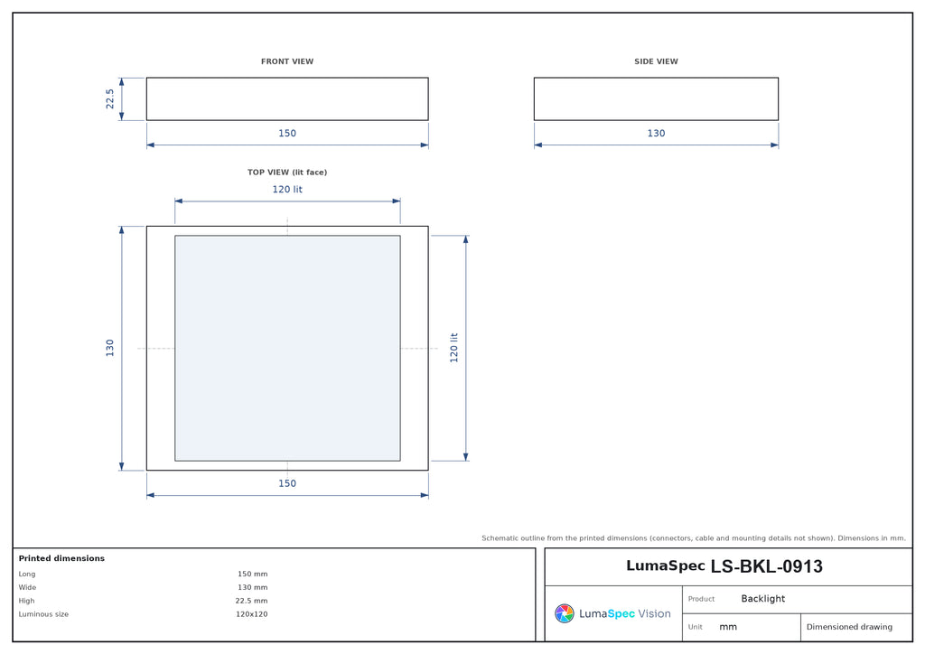 LS-BKL-0913 dimensions (mm)