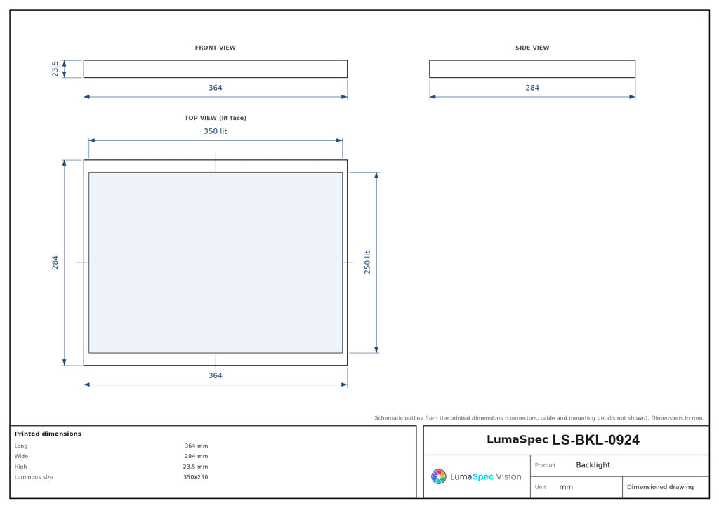 LS-BKL-0924 dimensions (mm)