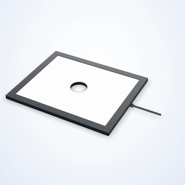 250 x 200 mm edge-lit flat light with centre opening