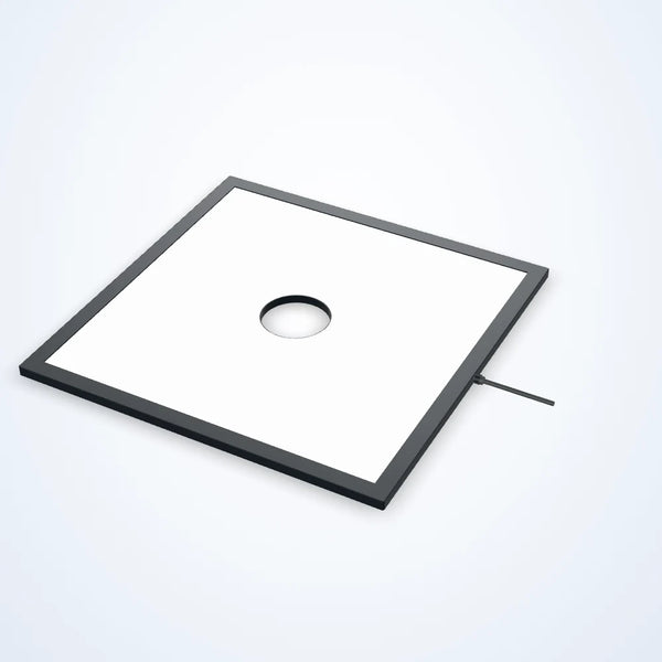 350 x 350 mm edge-lit flat light with centre opening