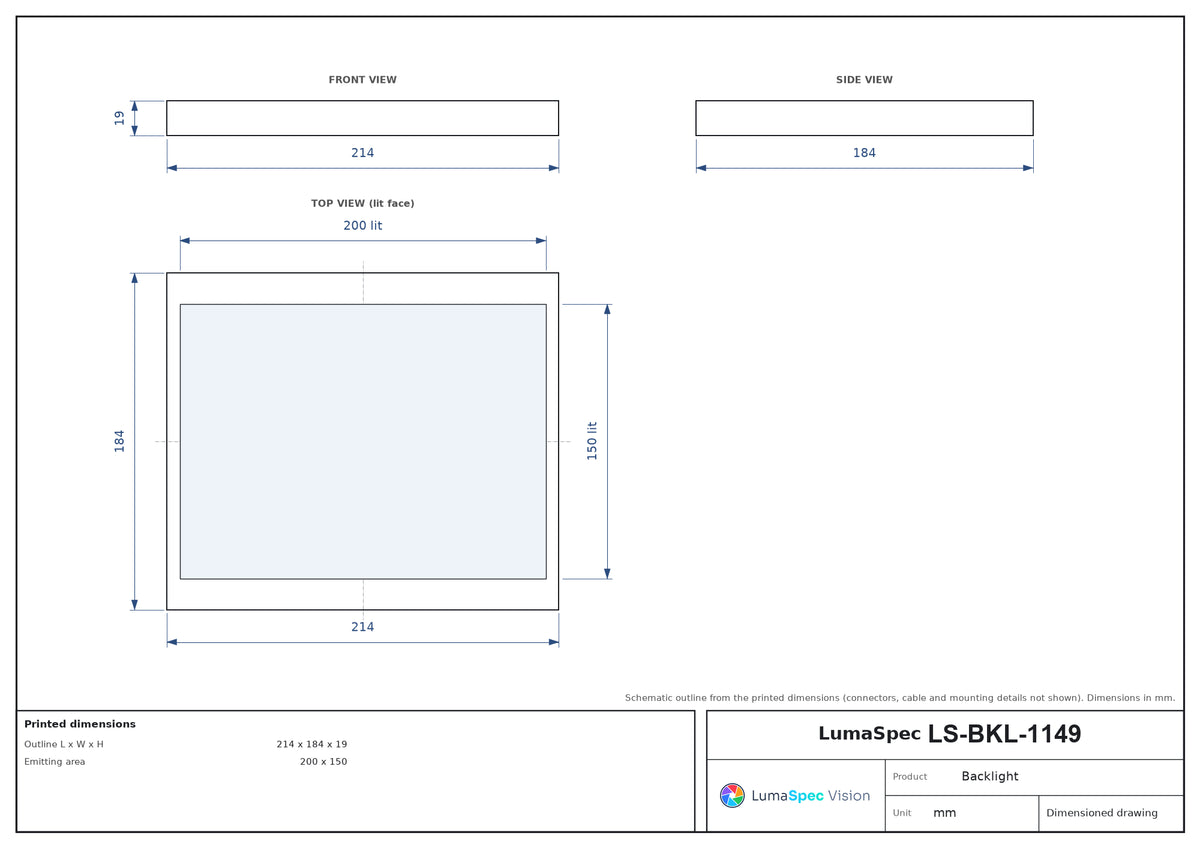 LS-BKL-1149 dimensions (mm)