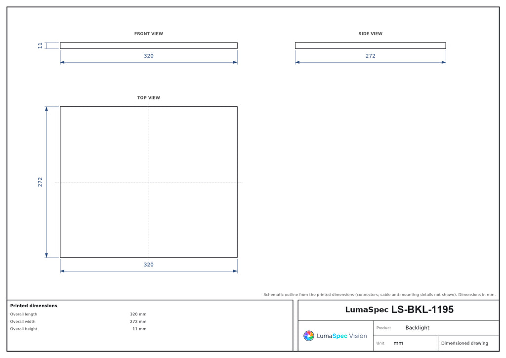 LS-BKL-1195 dimensions (mm)