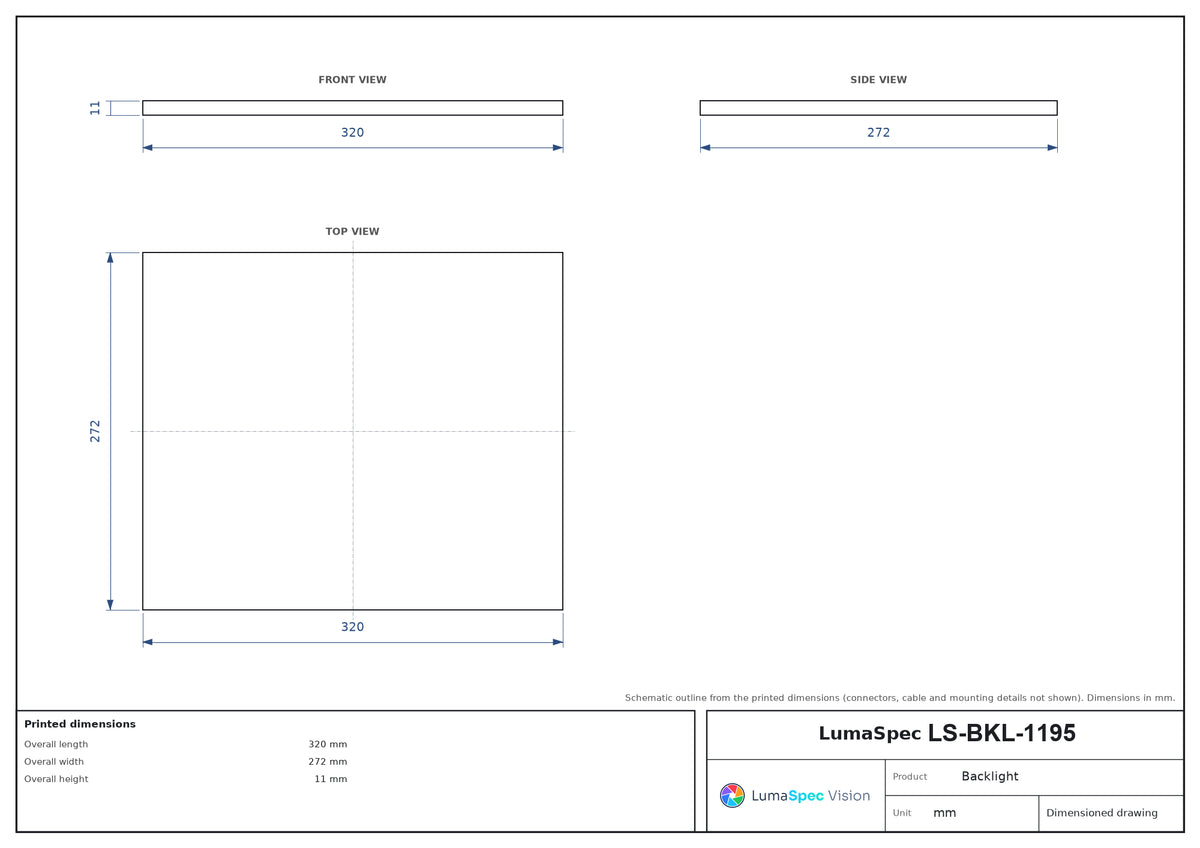 LS-BKL-1195 dimensions (mm)