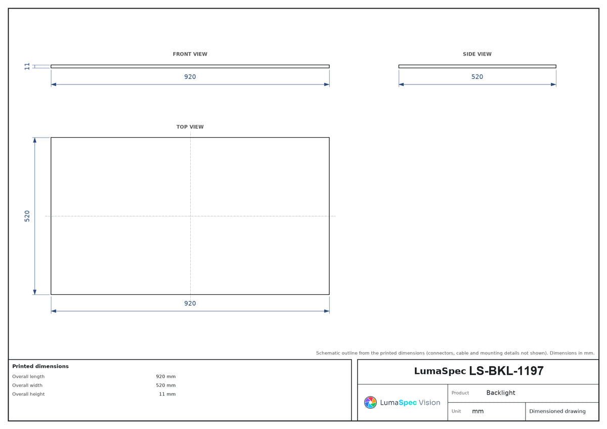 LS-BKL-1197 dimensions (mm)