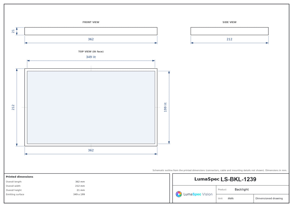 LS-BKL-1239 dimensions (mm)