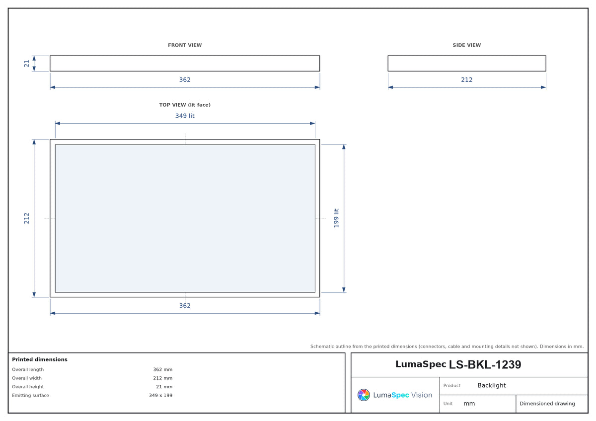 LS-BKL-1239 dimensions (mm)