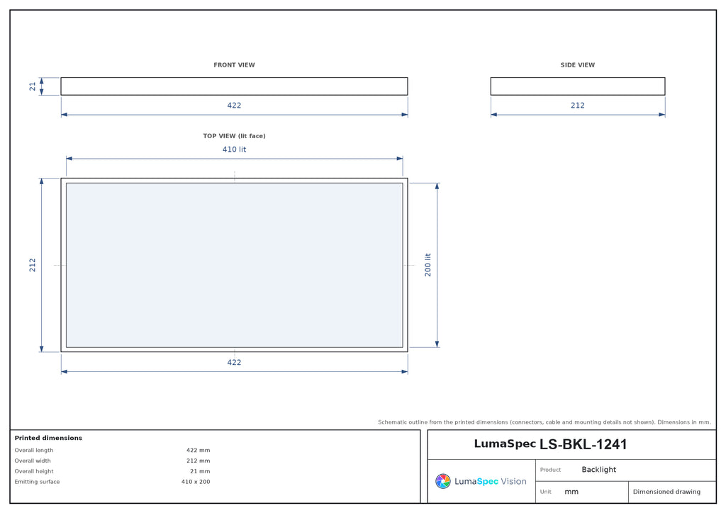 LS-BKL-1241 dimensions (mm)