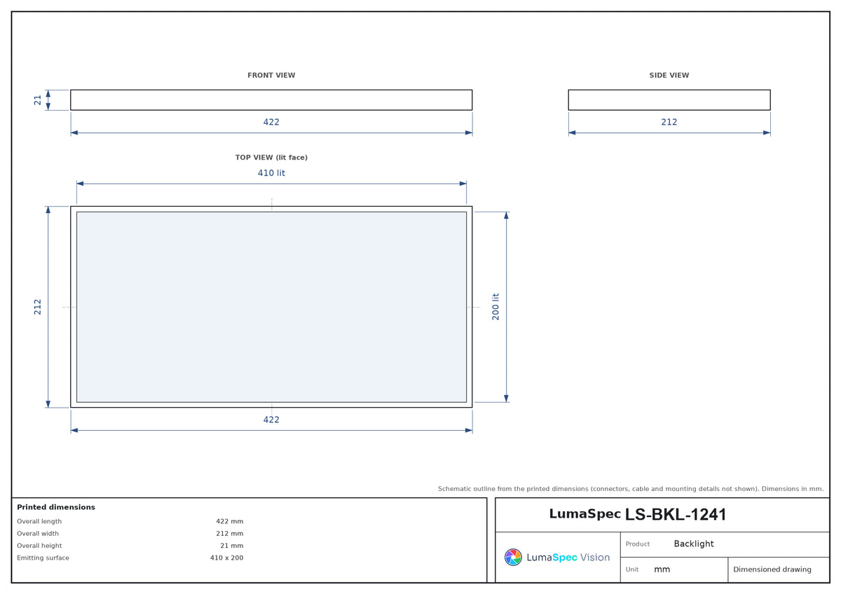 LS-BKL-1241 dimensions (mm)