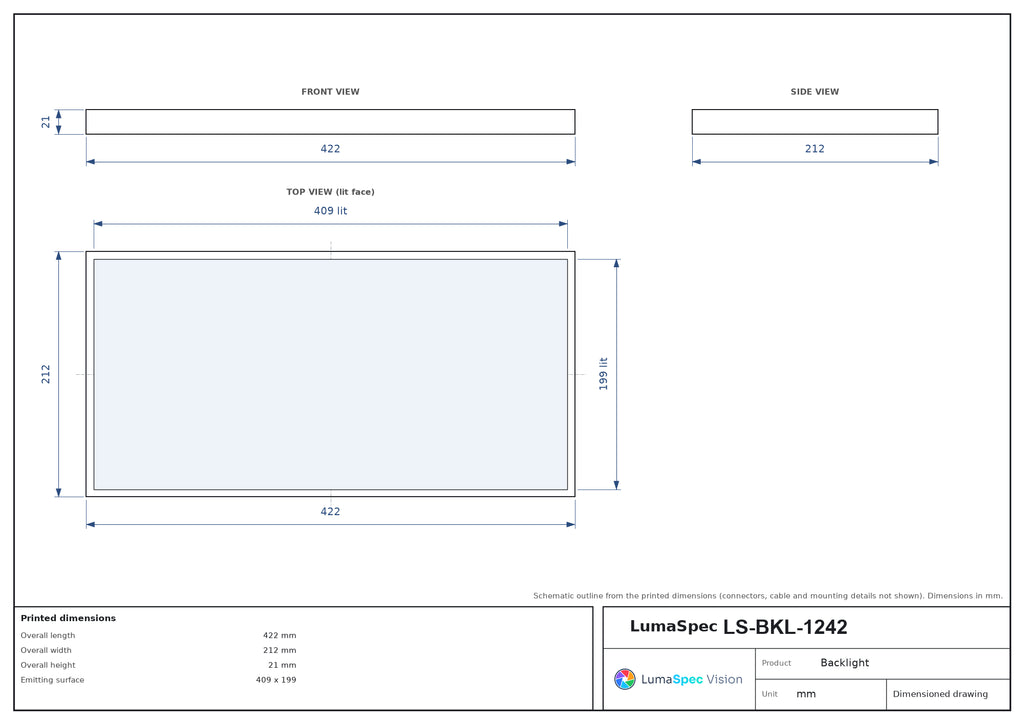 LS-BKL-1242 dimensions (mm)