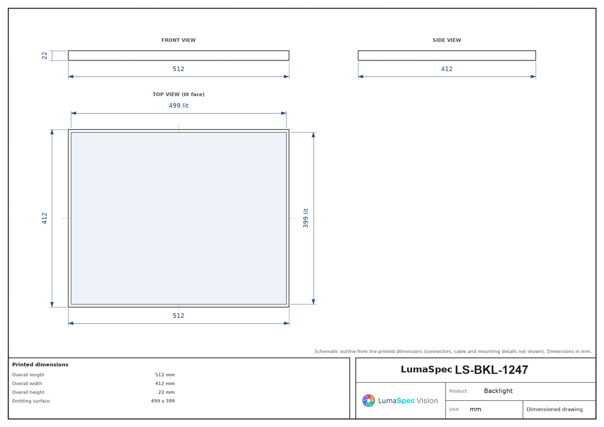 LS-BKL-1247 dimensions (mm)