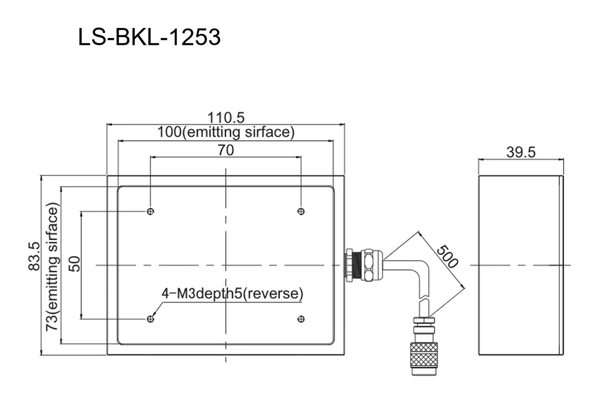 100 x 73 mm Waterproof back light (LS-BKL-1253)