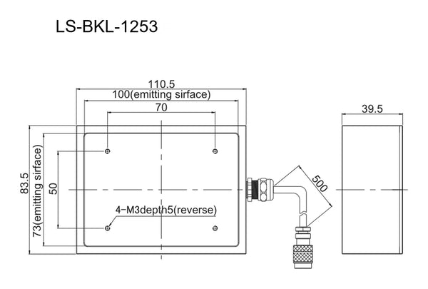 100 x 73 mm Waterproof back light