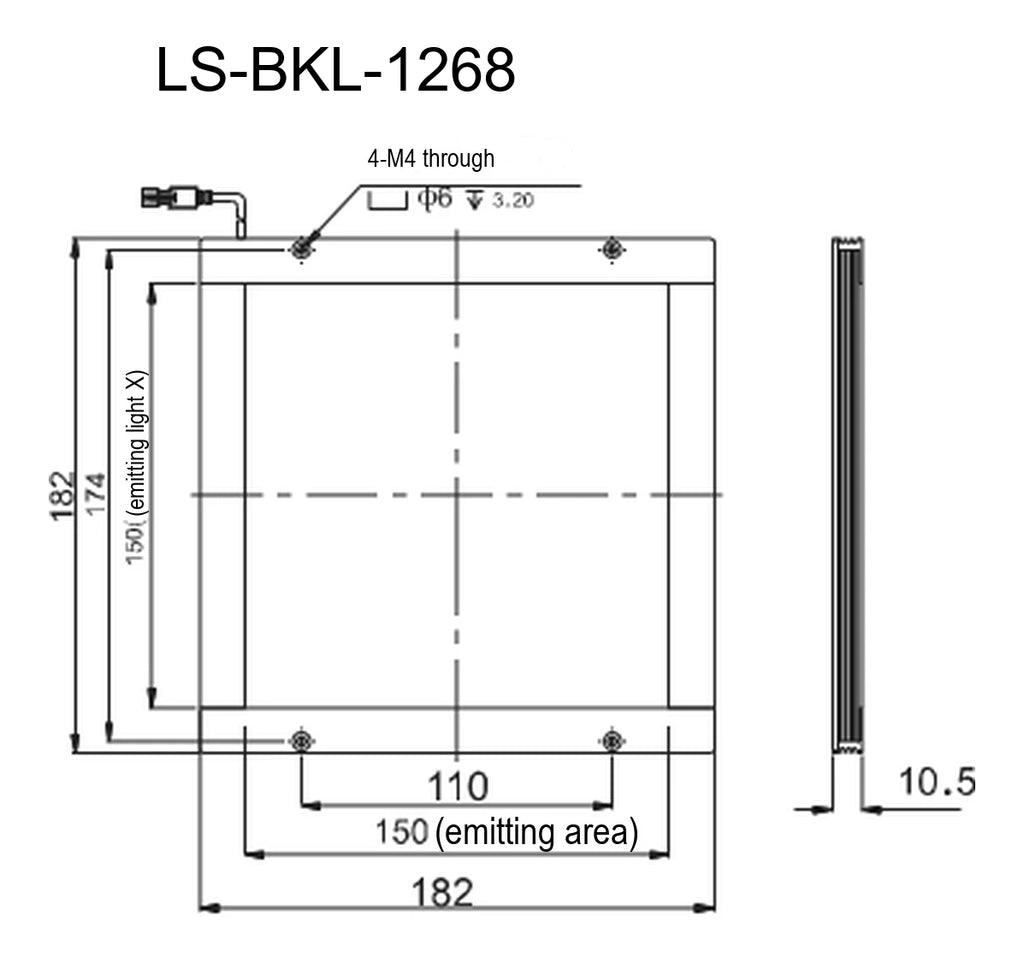 LS-BKL-1268 dimensions (mm)