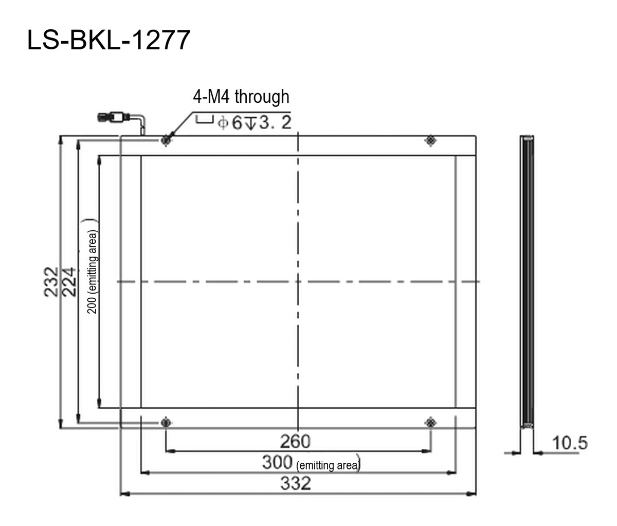 LS-BKL-1277 dimensions (mm)