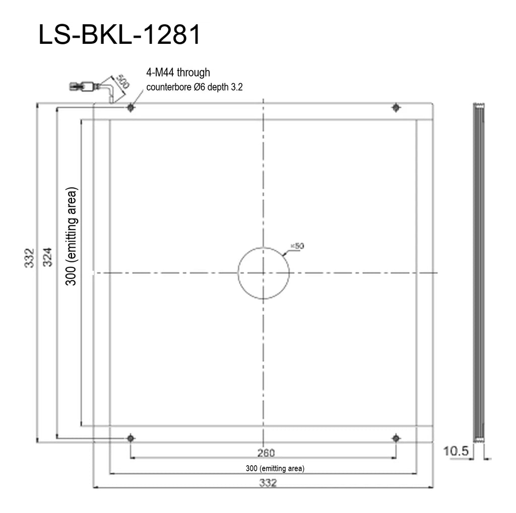 LS-BKL-1281 dimensions (mm)
