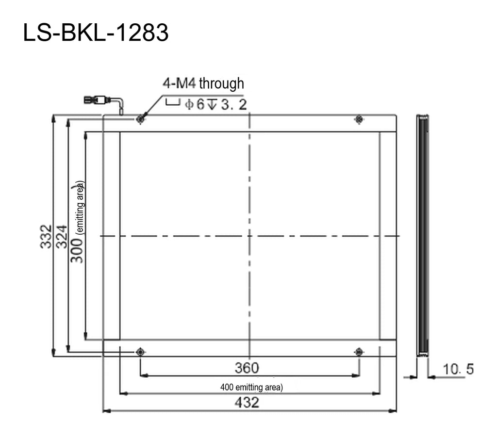 LS-BKL-1283 dimensions (mm)