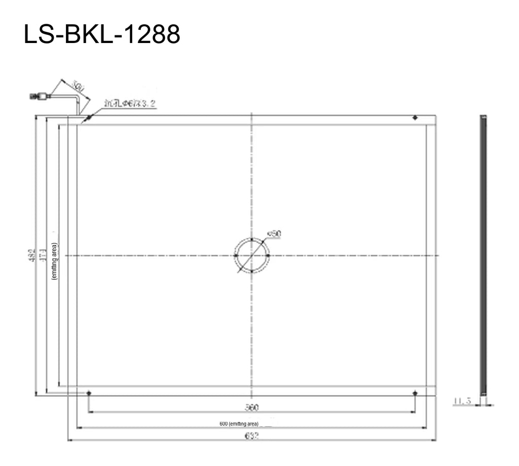 LS-BKL-1288 dimensions (mm)