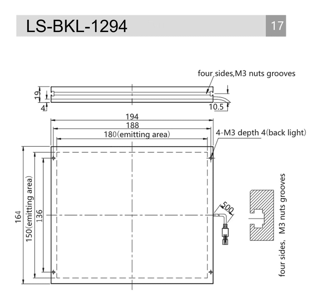 LS-BKL-1294 dimensions (mm)