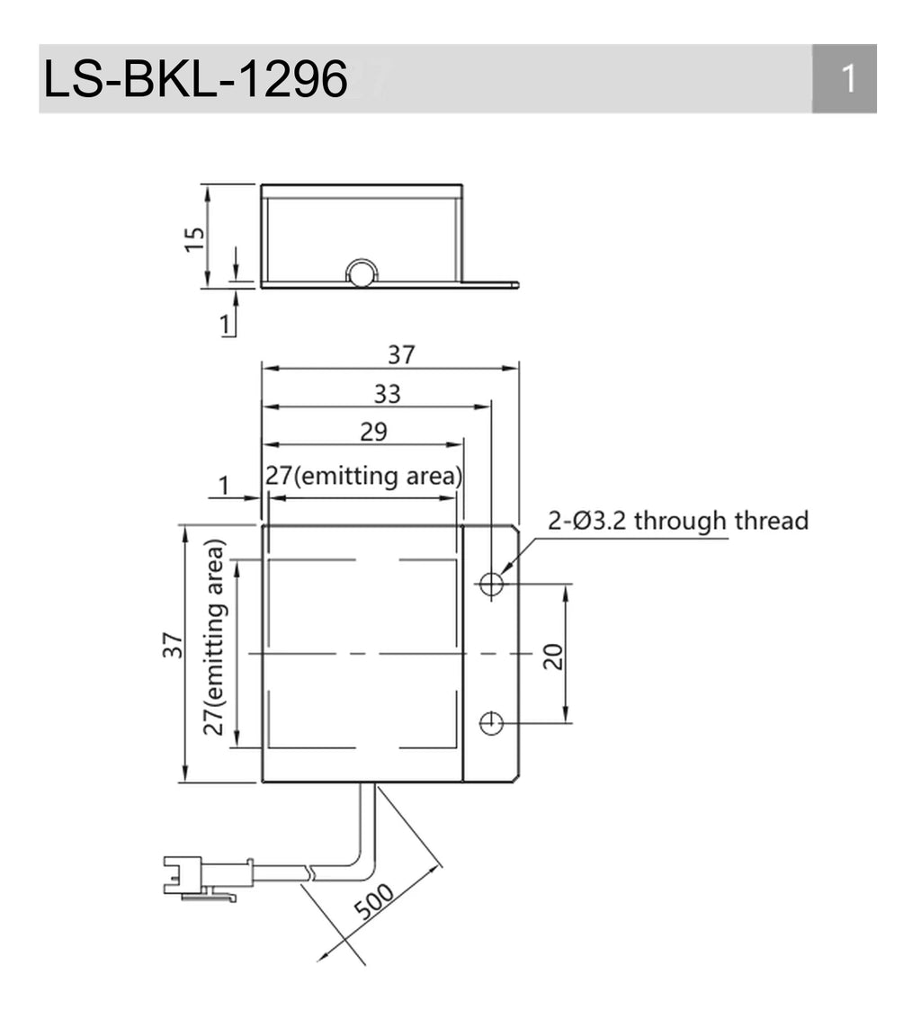 LS-BKL-1296 dimensions (mm)