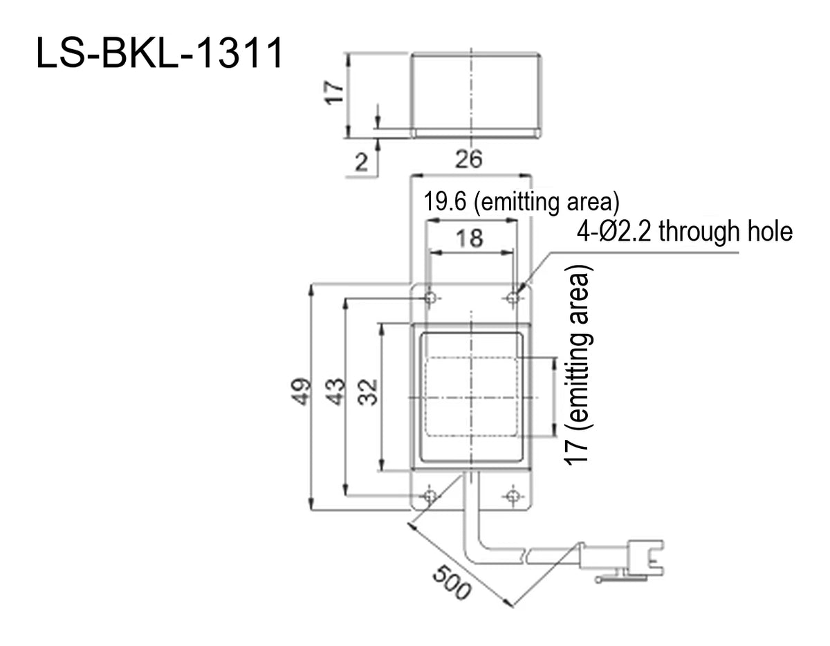 LS-BKL-1311 dimensions (mm)
