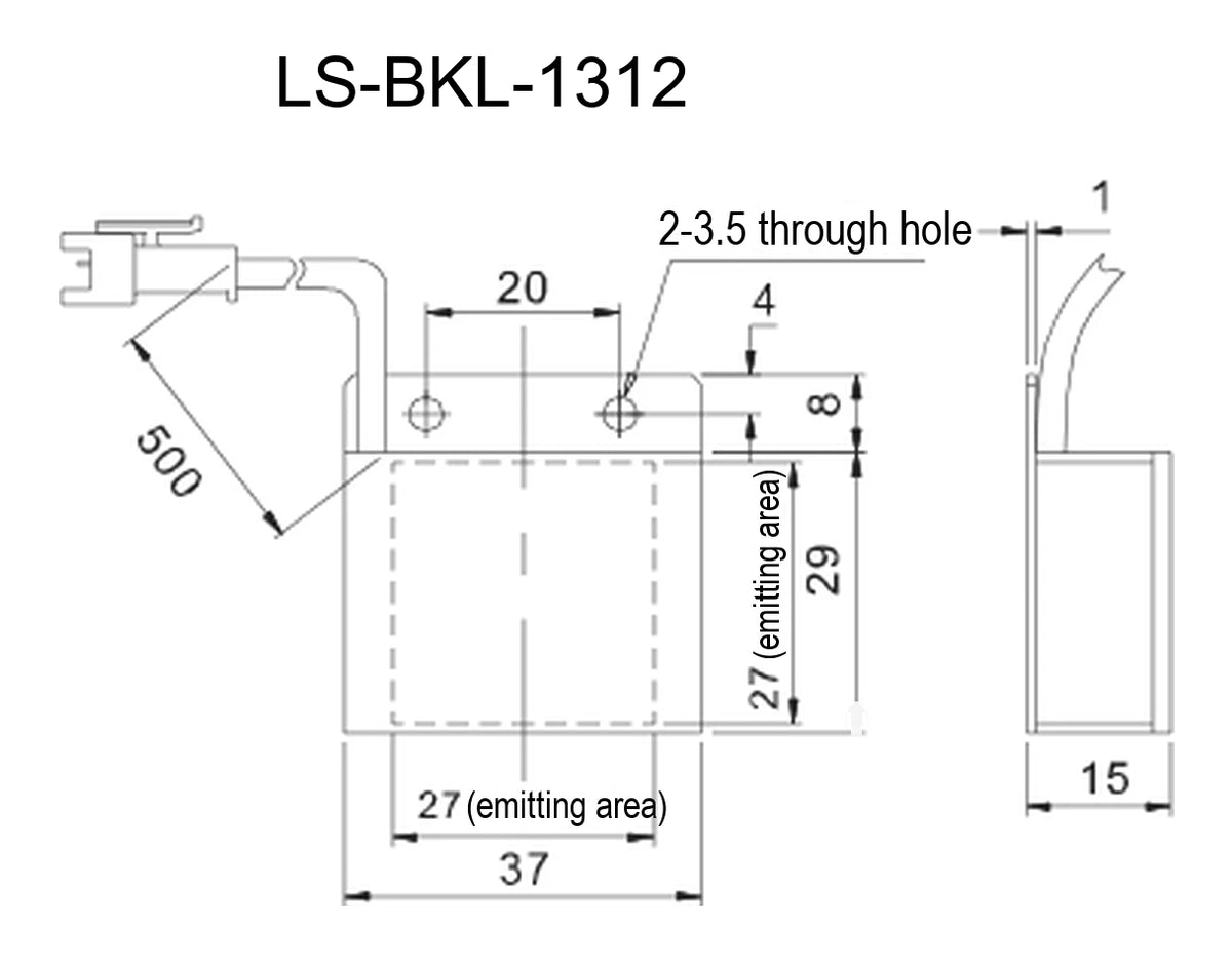 LS-BKL-1312 dimensions (mm)