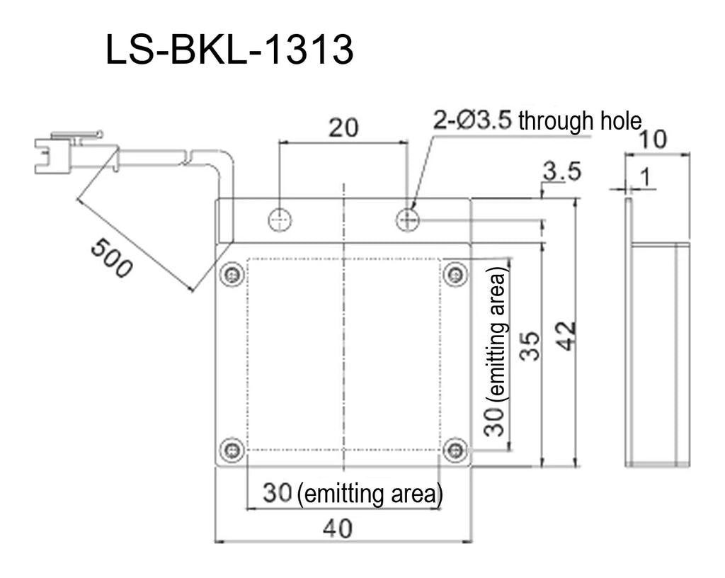 LS-BKL-1313 dimensions (mm)