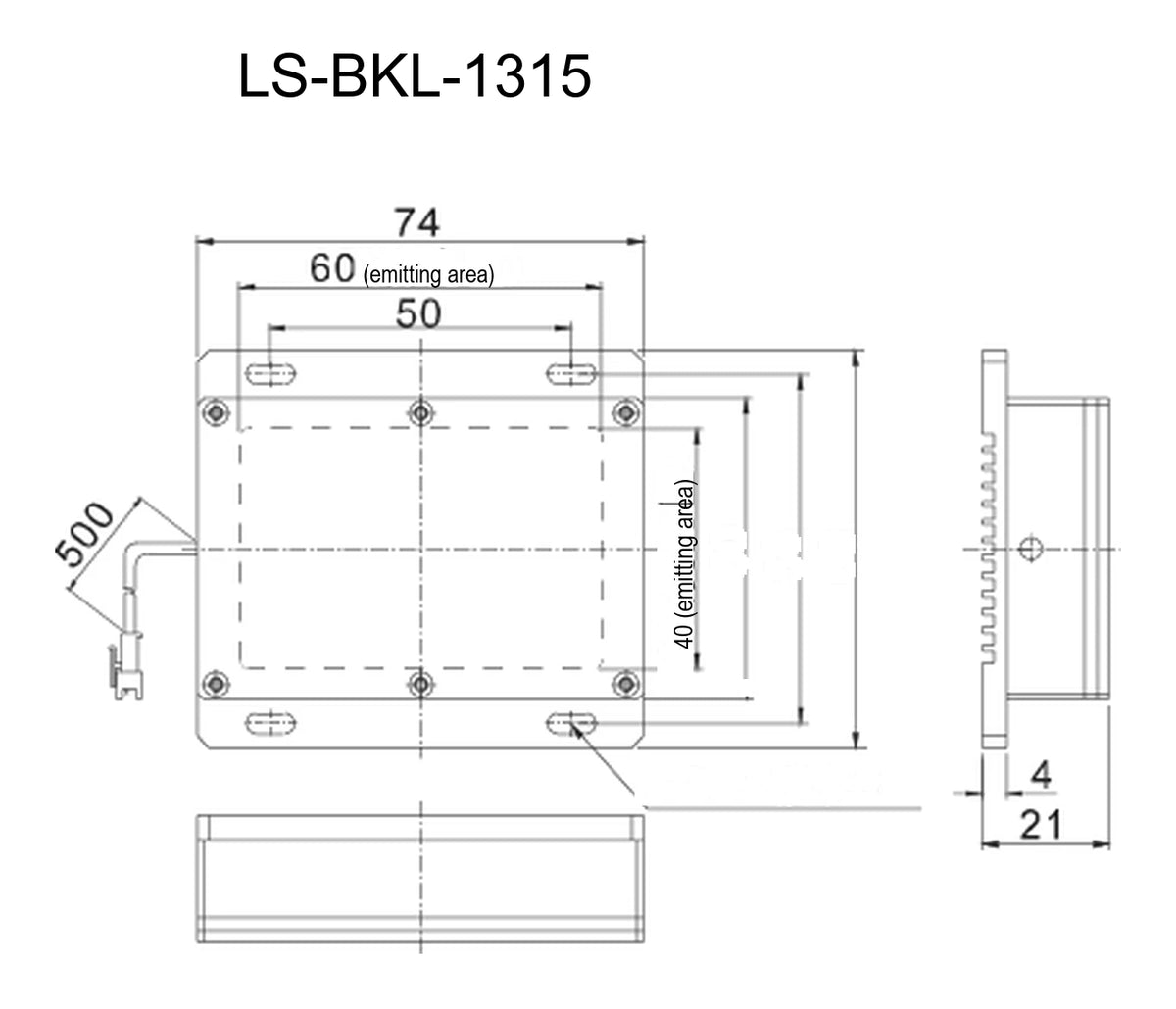 LS-BKL-1315 dimensions (mm)