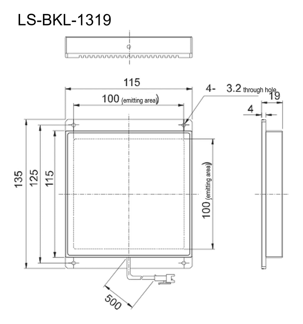LS-BKL-1319 dimensions (mm)