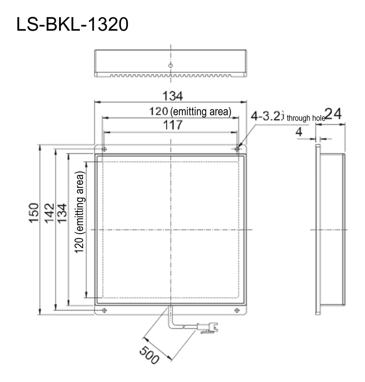 LS-BKL-1320 dimensions (mm)
