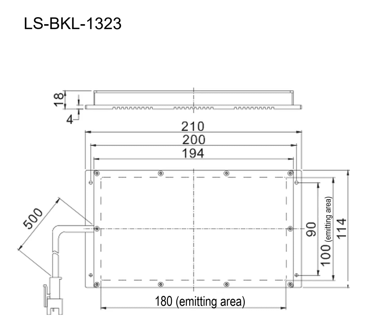 LS-BKL-1323 dimensions (mm)