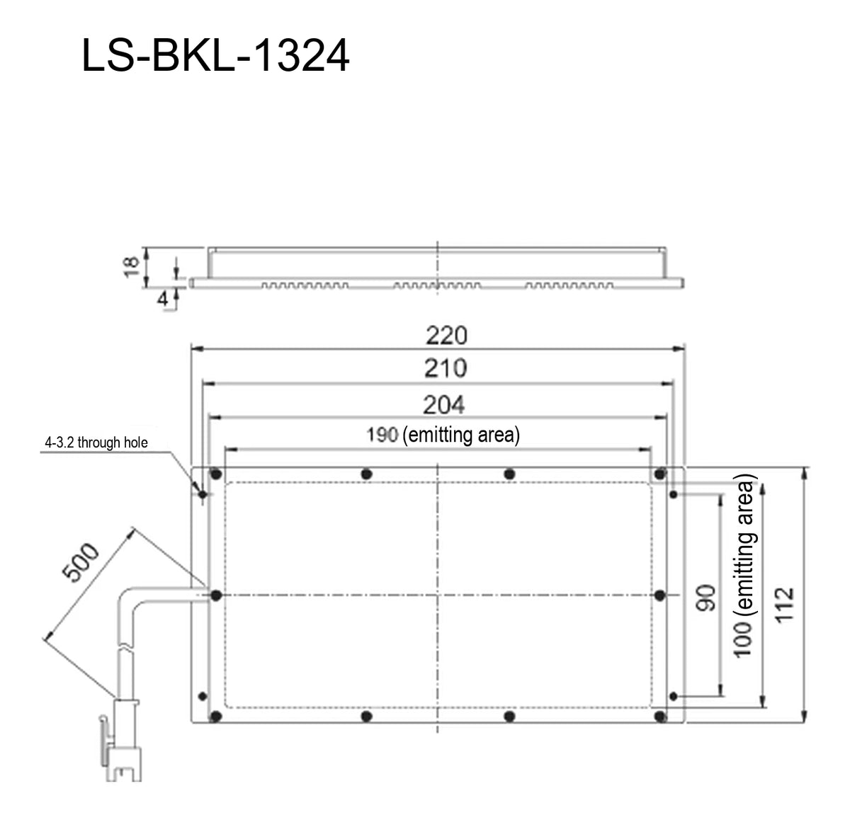 LS-BKL-1324 dimensions (mm)