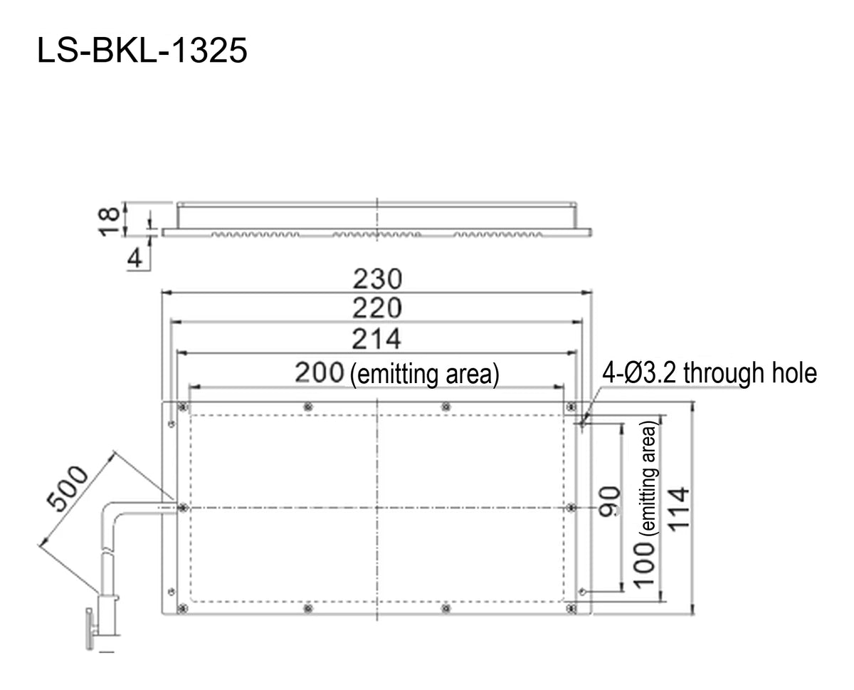 LS-BKL-1325 dimensions (mm)