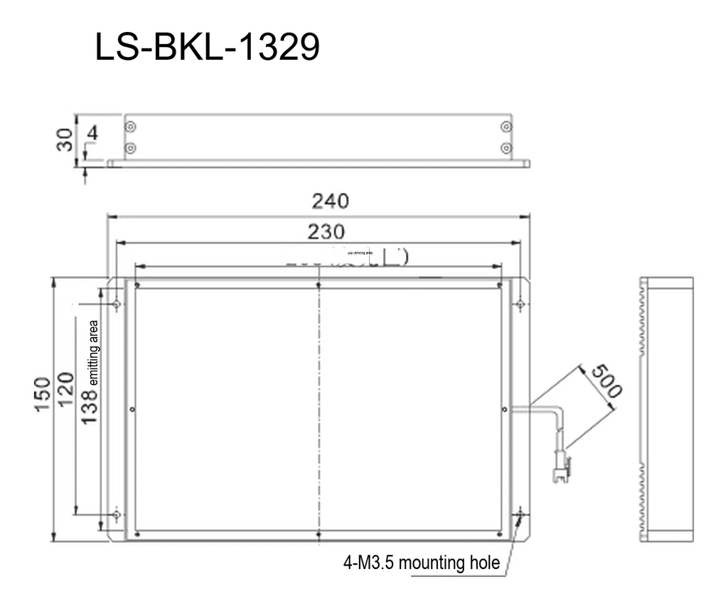 LS-BKL-1329 dimensions (mm)