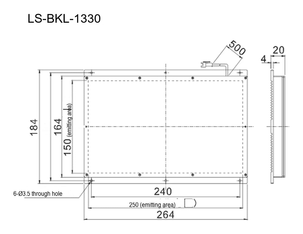 LS-BKL-1330 dimensions (mm)